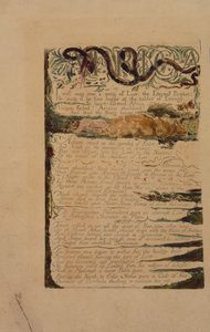 アメリカ議会図書館コレクションのロスの歌、コピーBのプレート3。 作： William Blake